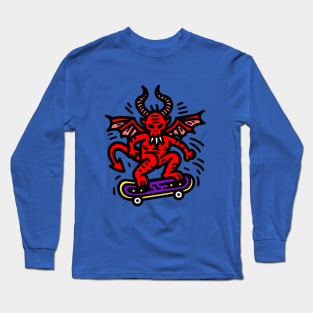 Devil on a skateboard Long Sleeve T-Shirt